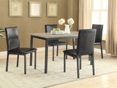 Garza Rectangular Dining Table Set Black