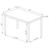 Garza Rectangular 48-inch Composite Wood Dining Table Grey