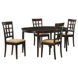 Gabriel Extension Leaf Dining Table Set Cappuccino