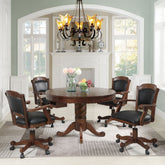 Turk 3-in-1 Dining and Game Table Set Tobacco
