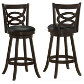 Calecita Wood Swivel Bar / Counter Stool Cappuccino (Set of 2)