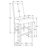 Stanton Velvet Upholstered Counter Chair Grey (Set of 2)