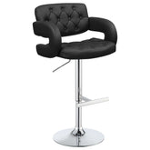 Brandi Adjustable Bar Stool Black / White and Chrome