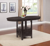 Lavon Oval 60-inch Extension Counter Dining Table Chestnut