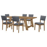 Sharon Rectangular Dining Table Set Brown