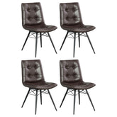 Aiken Upholstered Dining Side Chair Brown(Set of 4)