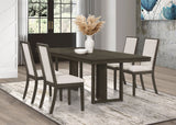 Kelly Rectangular Dining Table Set Dark Grey
