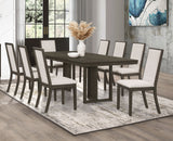 Kelly Rectangular Dining Table Set Dark Grey