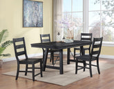 Newport Rectangular Trestle Dining Table Set Black