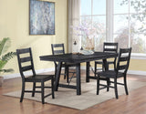 Newport Rectangular Trestle Dining Table Set Black