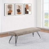 Dodson Fabric Upholstered Dining Bench Grey