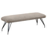 Dodson Fabric Upholstered Dining Bench Grey