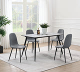 Dennison Rectangular Dining Table Set Grey