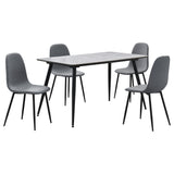 Dennison Rectangular Dining Table Set Grey