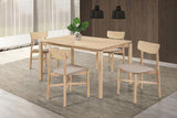 Parkridge 59-inch Wood Dining Set Natural Walnut