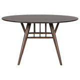 Everton Round 53-inch Dining Table Set Dark Walnut