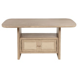 Kailani Wood Counter Height Dining Set Beige Oak