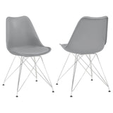 Juniper Polypropylene Dining Side Chair Black (Set of 2)