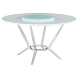 Abby Round Dining Table Set White High Gloss