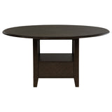 Twyla 60-inch Round Wood Dining Table Set Dark Cocoa