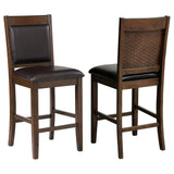 Dewey Upholstered Counter Chair Walnut (Set of 2)