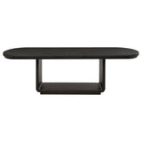 Leandro 78-inch Extension Dining Room Table Burnished Black
