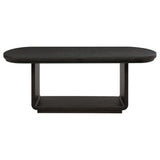 Leandro 78-inch Extension Dining Room Table Burnished Black