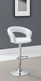 Barraza 29-inch Adjustable Height Bar Stool Black / White and Chrome