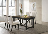 Malia Refractory Extension Leaf Dining Table Set Oak