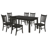 Marbrisa Rectangular Dining Table Set Matte Black