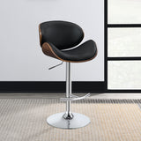 Harris Adjustable Bar Stool Black / Ecru and Chrome