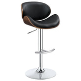 Harris Adjustable Bar Stool Black / Ecru and Chrome