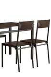 Lana Rectangular Dining Set Dark Brown and Black
