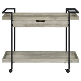 Ventura 1-drawer Engineered Wood Bar Cart Grey Driftwood