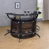 Dallas Curved Freestanding Home Bar Cabinet