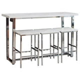 Marmot Rectangular Counter Height Table Set Chrome