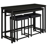 Hawes Multipurpose Counter Height Table Set Black