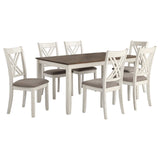 Fortress Rectangular Dining Set Vintage Vanilla