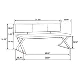 Abbott Leatherette Upholstered Dining Bench Antique Brown