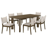 Ottowa Rectangular Wood Dining Room Table Set Brown