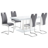 Brooklyn Rectangular Dining Set White High Gloss