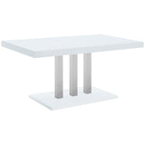 Brooklyn Rectangular Dining Set White High Gloss