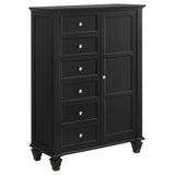 Sandy Beach 5-drawer Bedroom Chest Black