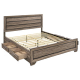 Kauffman Wood California King Panel Bed Dark Cocoa