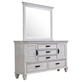 Franco 5-drawer Dresser Distressed White