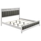 Barzini Wood Panel Bed White