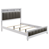 Barzini Wood Panel Bed White