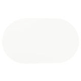 Retro Oval 60-inch Wood Top Dining Table White and Chrome