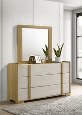 Hyland 6-drawer Dresser with Mirror Natural