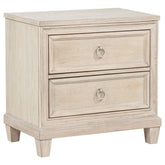 Pembroke 2-drawer Nightstand Bedside Table Washed Oak